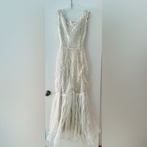 Vintage Handmade Wedding Dress Size XS
